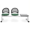 thumbnail image 1 of OFM Moon Beam Seating with 2 Seats and Table in Shamrock Green and Gray, 1 of 2