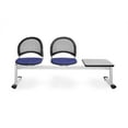 thumbnail image 1 of OFM Moon Series Model 333T 3-Unit Beam Seating with 2 Fabric Seats & 1 Table, Royal Blue with Gray, 1 of 2