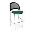 thumbnail image 1 of OFM Moon Series Model 338C Fabric Cafe Height Chair, Shamrock Green with Chrome Finish Base, Pack of 2, 1 of 5