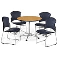 thumbnail image 1 of OFM PKG-BRK-057-0019 Breakroom Package Featuring 36 in. Round Multi-Purpose Table with Four Multi-Use Stack Vinyl Seat & Back Chairs, 1 of 5