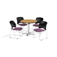 thumbnail image 1 of ofm pkg-brk-166-0061 breakroom package featuring 42 in. round flip top multi-purpose table with four stars stack chairs, 1 of 1