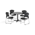 thumbnail image 1 of OFM PKG-BRK-067-0008 Breakroom Package Featuring 42 in. Round X - Shape Base Multi-Purpose Table with Four Multi-Use Stack Vinyl Seat & Back Chairs, 1 of 1