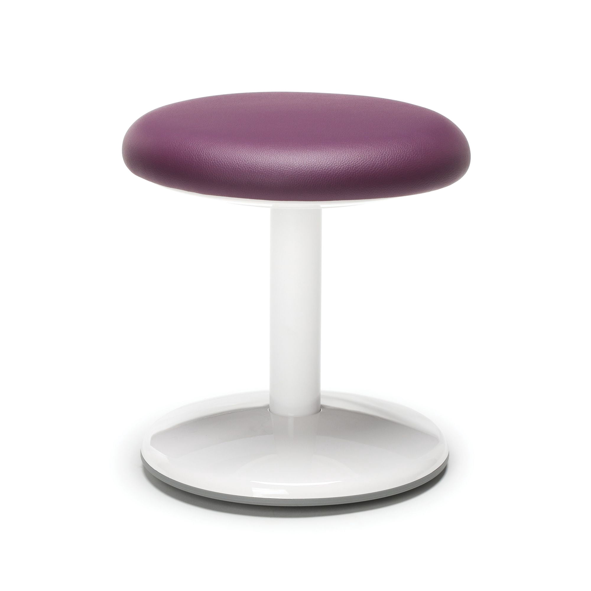 OFM Orbit 14" Round Backless Faux Leather Active Stool in Purple