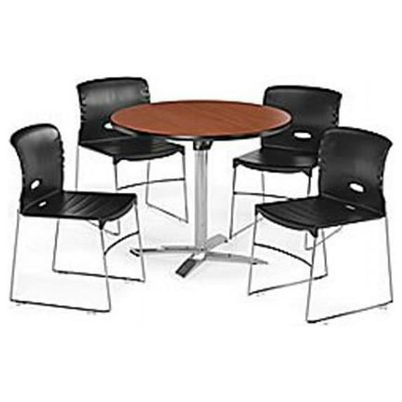 OFM PKG-BRK-106-0004 Breakroom Package Featuring 42 in. Round Multi-Purpose Table with Four 320 Plastic Chairs