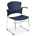 thumbnail image 1 of OFM Plastic Stacking Arm Chair in Navy (Set of 4), 1 of 1
