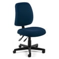 thumbnail image 1 of OFM Posture Series Armless Swivel Task Chair - 26.25" x 28.25" x 36"-40.25" - 250 lb Weight Capacity - Fabric - Navy Blue - Assembly Required, 1 of 2
