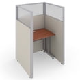 thumbnail image 1 of OFM RiZe 1 x 1 Privacy Workstation Unit in Gray Beige and Cherry, 1 of 2