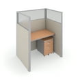 thumbnail image 1 of OFM RiZe 1 x 1 Privacy Workstation Unit in Gray Beige and Maple, 1 of 7