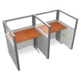 thumbnail image 1 of OFM RiZe 1 x 2 Privacy Workstation Unit in Gray and Cherry, 1 of 2