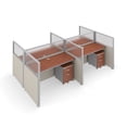 thumbnail image 1 of OFM RiZe 2 x 2 Privacy Workstation Unit in Beige and Cherry, 1 of 2