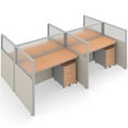 thumbnail image 1 of OFM RiZe 2 x 2 Privacy Workstation Unit in Beige and Maple, 1 of 7