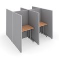 thumbnail image 1 of OFM RiZe 2 x 2 Privacy Workstation Unit in Gray and Maple, 1 of 2
