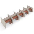 thumbnail image 1 of OFM RiZe 2 x 5 Privacy Workstation Unit in Beige and Cherry, 1 of 7