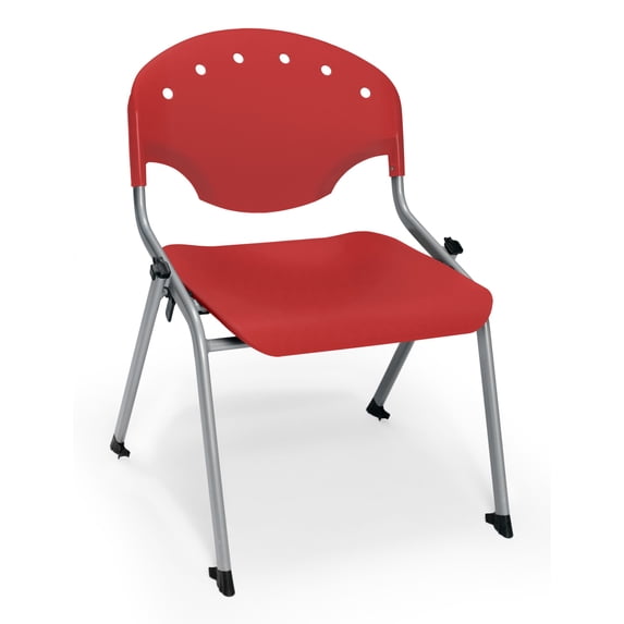 OFM Rico Series Model 305-16 16"H Armless Stack Chair, Red