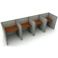 thumbnail image 1 of OFM Rize Model T 4 Unit Linear Vinyl Computer Workstation, 1 of 2