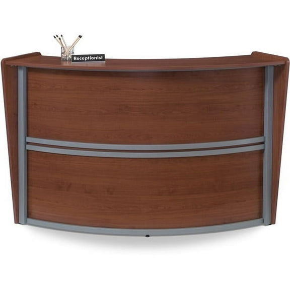 OFM Single Curved Reception Station (Component 1), Cherry