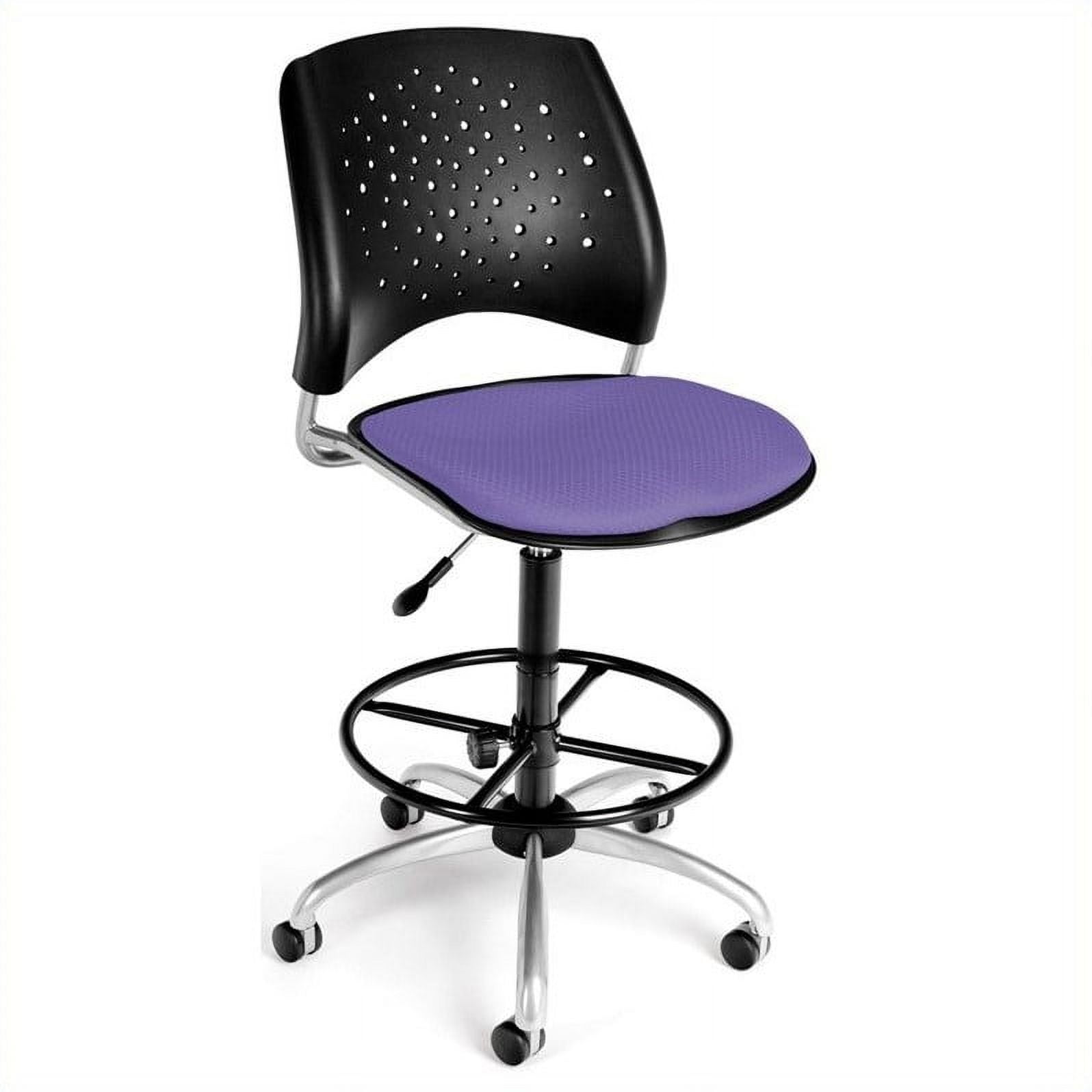 OFM Star Swivel Drafting Chair with Drafting Kit in Lavender
