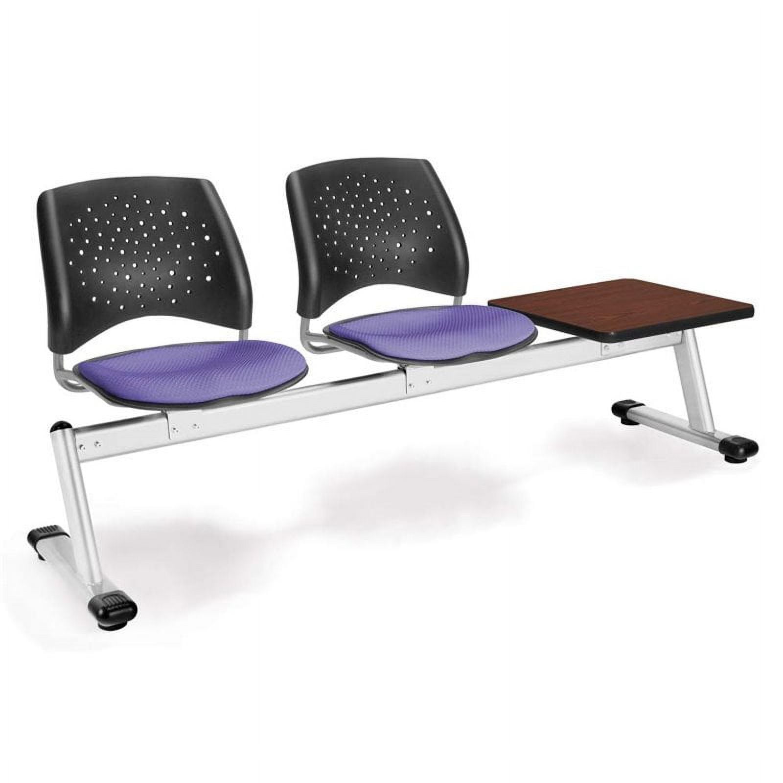 OFM Stars 2 Seat Guest Chair in Lavender and Mahogany