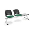 thumbnail image 1 of OFM Stars Series Model 323T 3-Unit Beam Seating with 2 Fabric Seats & 1 Table, Shamrock Green with Gray, 1 of 2