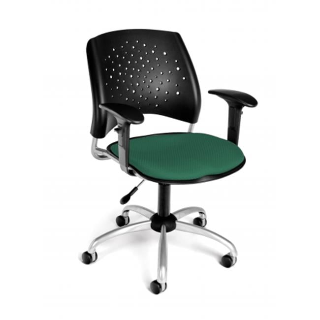 OFM Star Swivel Office Chair with Arms in Shamrock Green