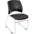 thumbnail image 1 of Stars Stacking Chair w Curved Back & Padded Seat - Set of 4 (Slate Gray), 1 of 1
