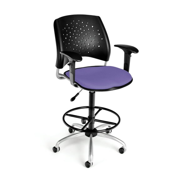 Stars Swivel Stool with Arms, Blue