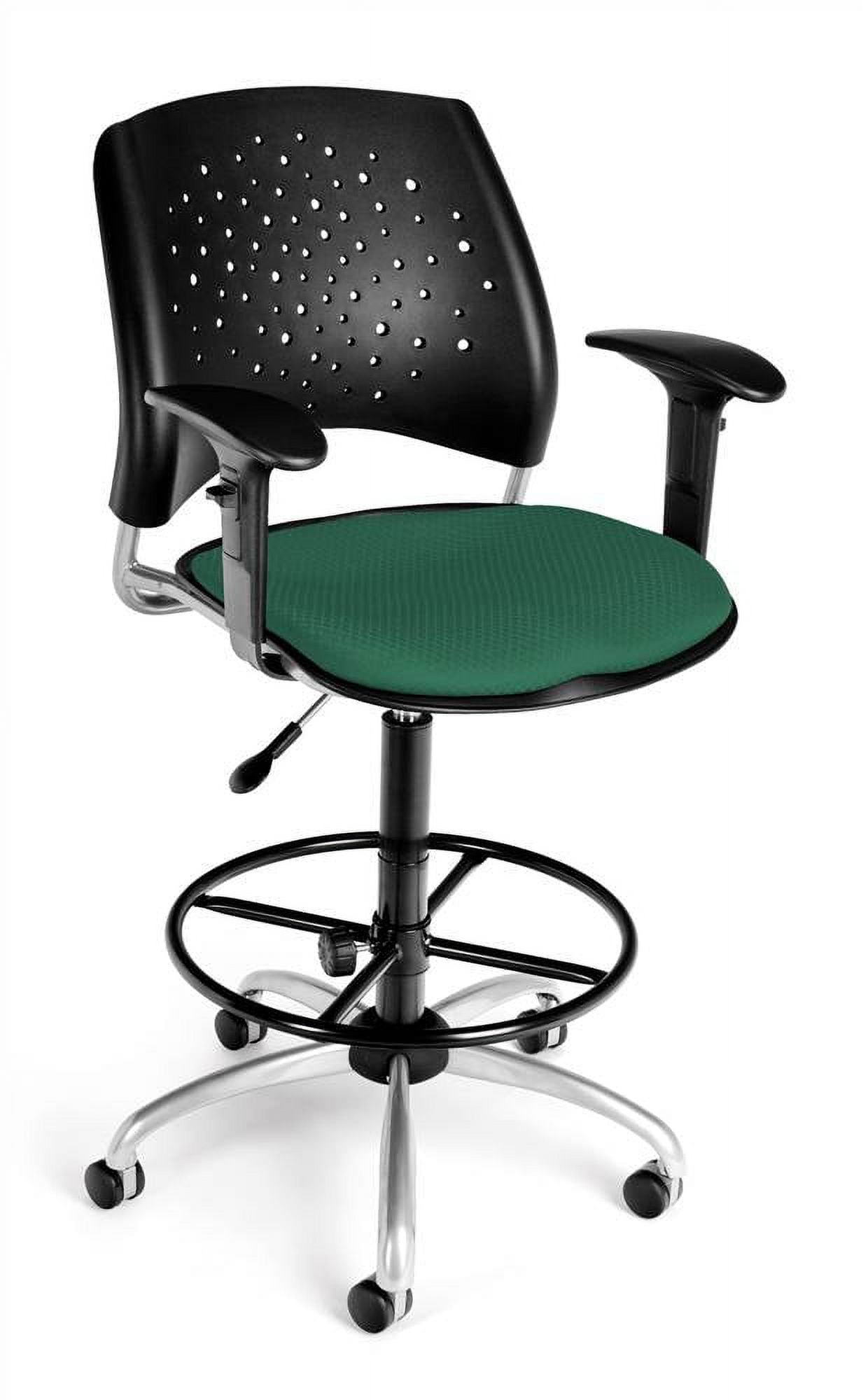 Stars Swivel Stool with Arms, Golden Flax