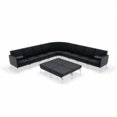 thumbnail image 1 of OFM Triumph Series L-Shaped Lounge Chair and Table Set, Black with Tungston (PKG-LNG-007), 1 of 1