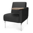 thumbnail image 1 of OFM Triumph Series Model 3001LT Polyurethane Modular Left Arm Lounge Chair with Bronze Tablet, Black, 1 of 7