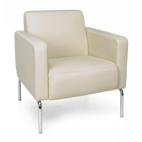 OFM Triumph Series Model 3002 Polyurethane Modular Lounge Chair with Arms, Cream