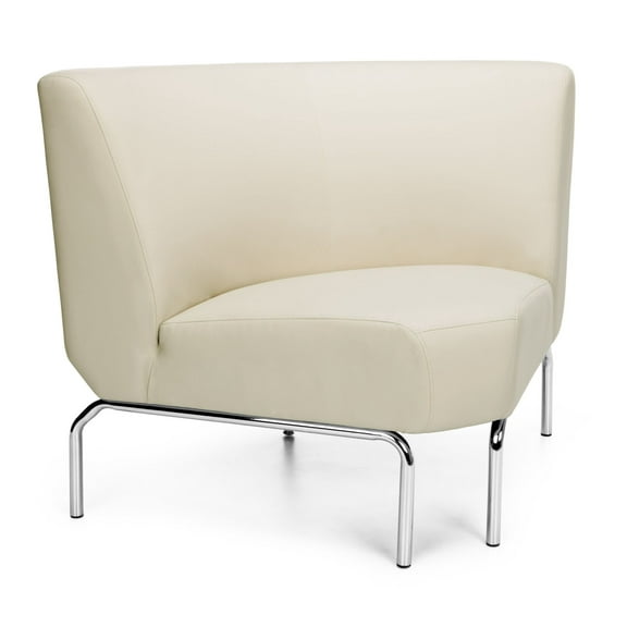 OFM Triumph Series Model 3090 Polyurethane Armless Modular 90 Degree Lounge Chair, Cream