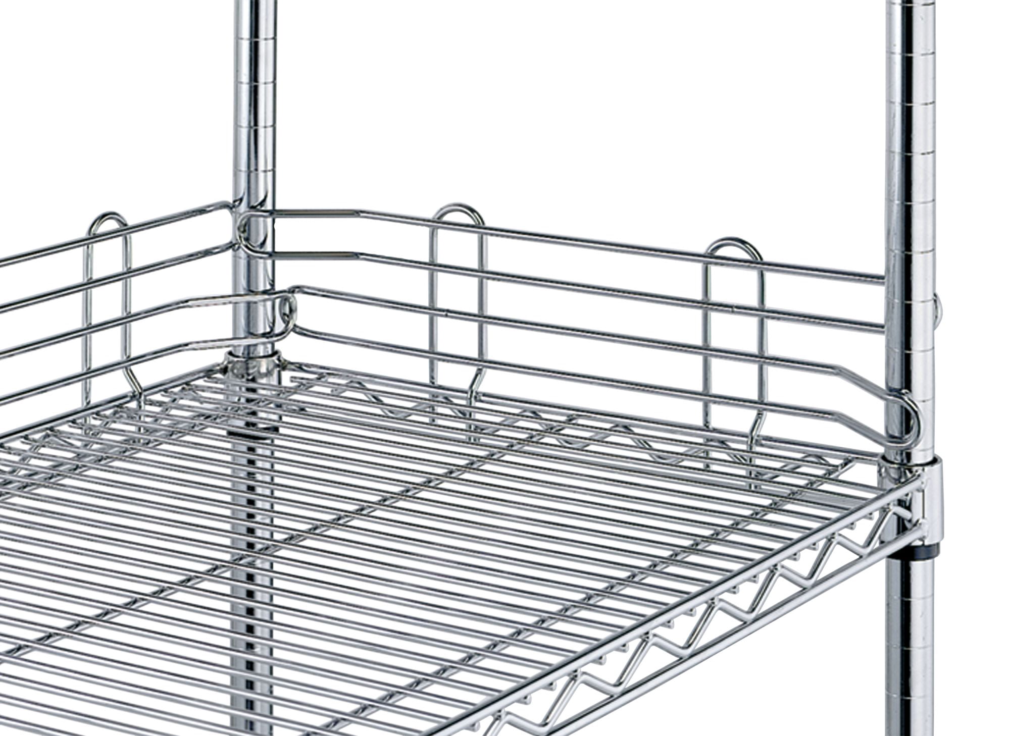 OFM X5 24" Wire Metal Anti Slide Wire Shelf Side Plate in Chrome