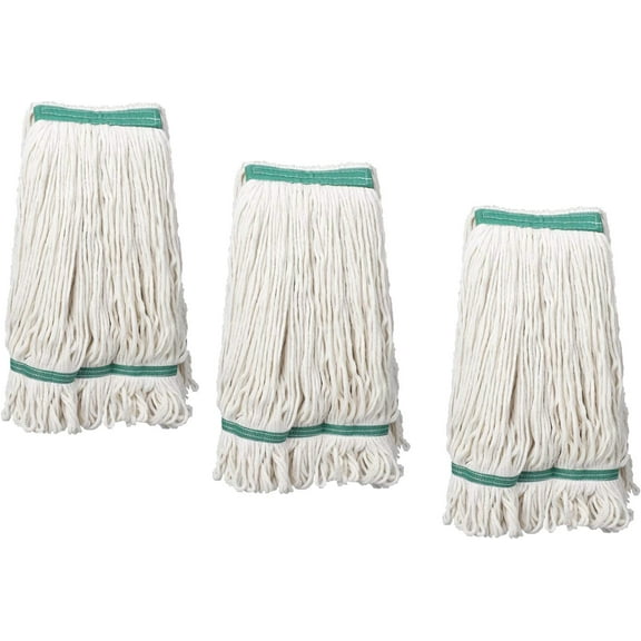 OFO Loop-End Cotton String Mop HeadHeavy Duty String Mop Refills, Mop Head Replacement for Home/Industrial/Commercial Cleaning, 3-Packs