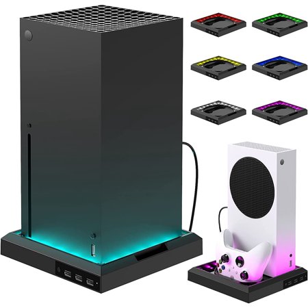 OFOCASE LED Light Stand Compatible with Xbox Series Console with 3 Extra USB Port Vertical Stand