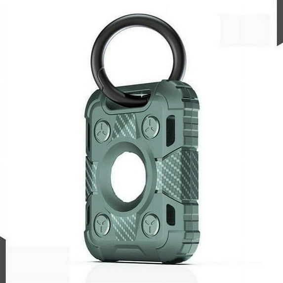 OFOCSE AirTag Holder Compatible with Apple Air Tag Rugged Case with Keychain Heavy Duty Shockproof Case,Green