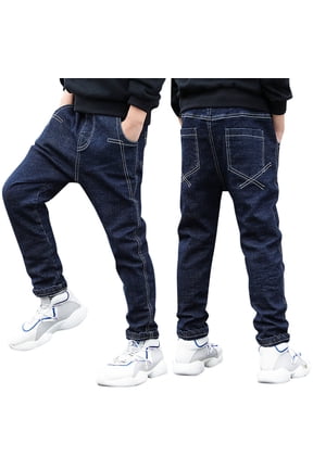 OFTZID Toddler Baby Boys' Pants Regular Straight Fit Jeans Casual Denim Stretch Denim Trousers for Boys Size 5-6T