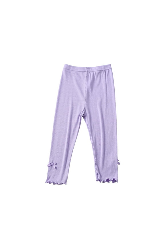 Toddler Baby Girls Pants Seven Bottoming Summer Thin Model Children'S Summer Softy Trousers for Girl Size 5-6T