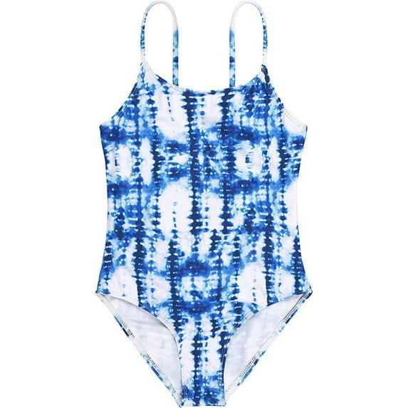 OFTZID Toddler Baby Girls' Swimsuit Beach Sport Thin Straps Dyeing Patterns One Piece Vacation Wearing Bathing Suit for Girls Size 18-24 Months