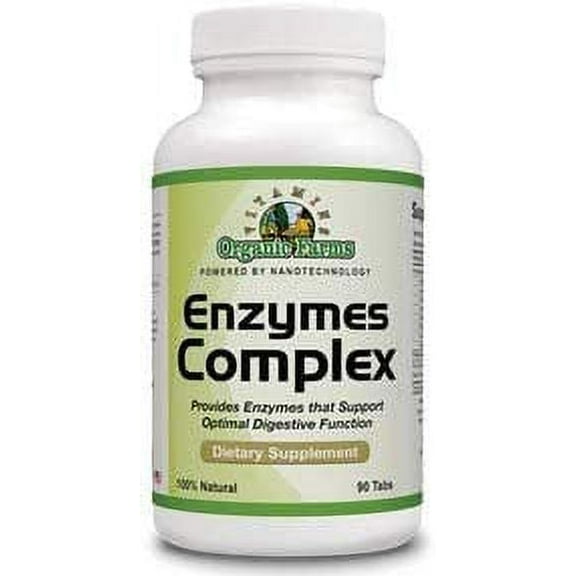 OFV Enzymes Complex 90 Tables, 100% Natural Enzymes Dietary Supplement, Promotes Better Digestion, Fight The Indigestion Symptoms Such as Gas Relief, Bloating & Nausea, Increase Nutrient Absorption
