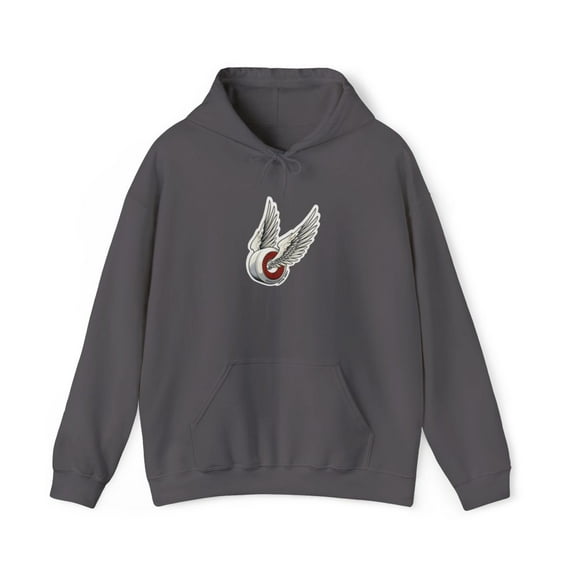 OG Classic Spiral Wheels Spitfire 2000s Skateboard Vintage Classic Hoodie Print - Charcoal / 2XL