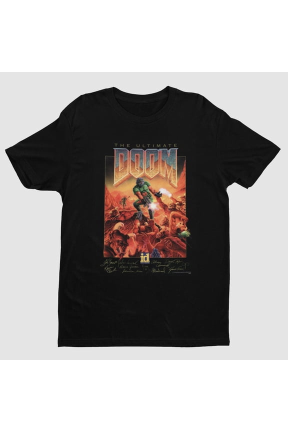 OG Doom Key Art T-Shirt With Developer Signatures