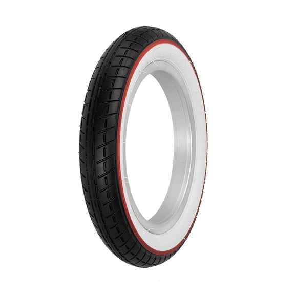OG Lowrider Classic Bike Tire 12-1/2" x 2-1/4" P-1237 Black/White Sidewall with Red Line