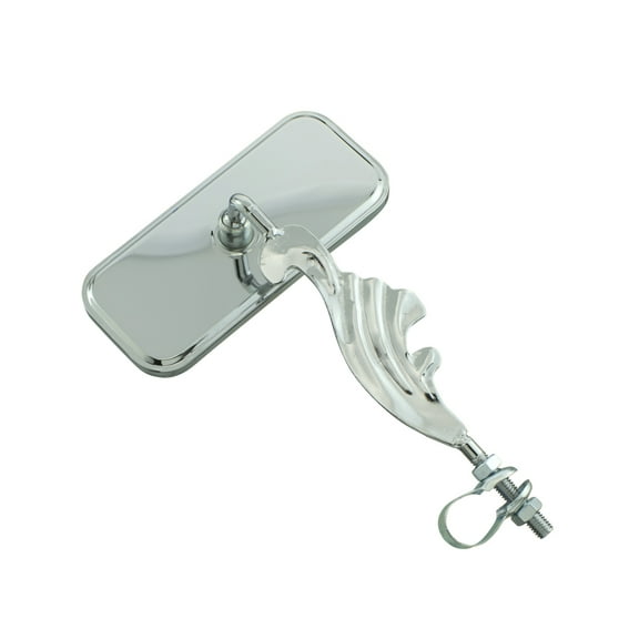 OG Lowrider Classic Rectangle Bike Mirror Left Wing Chrome, No Reflectors