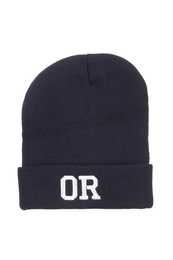 OG Oregon State Embroidered Long Beanie - Navy OSFM