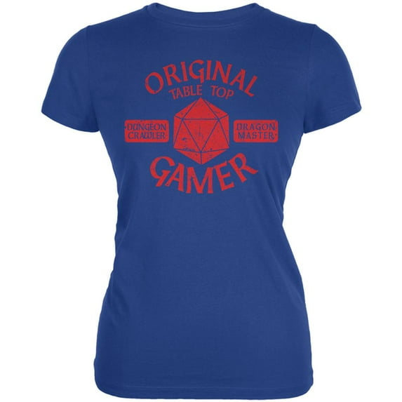 OG Original Gamer d20 Table Top Edition Juniors Soft T Shirt Aqua LG