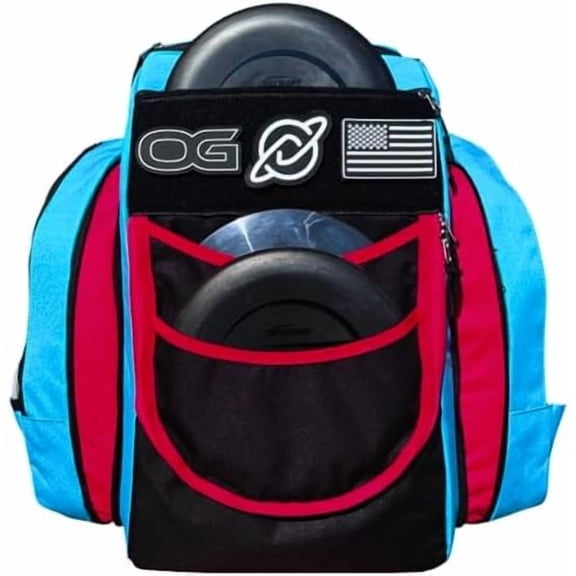 OG V2 Disc Golf Bag | 26+ Disc Capacity | Premium Disc Golf Backpack Bag | Tough, Durable Design | 2 Large Top and Side Compartments | Top Patch Panel with Two Patchs Included