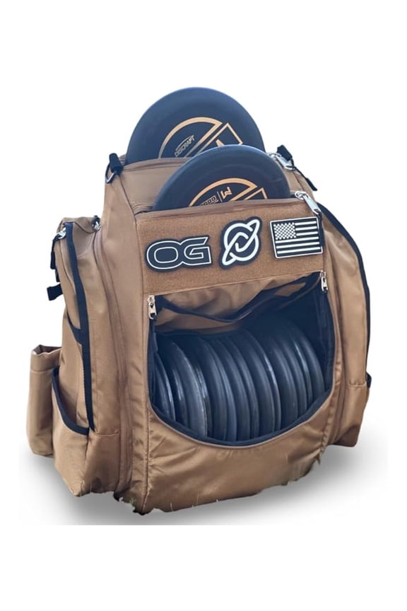 OG V3 Disc Golf Bag | 26+ Disc Capacity | Premium Disc Golf Backpack Bag | Tough, Durable Design | 2 Large Top and Side Compartments | Top Patch Panel with Three Patchs Included