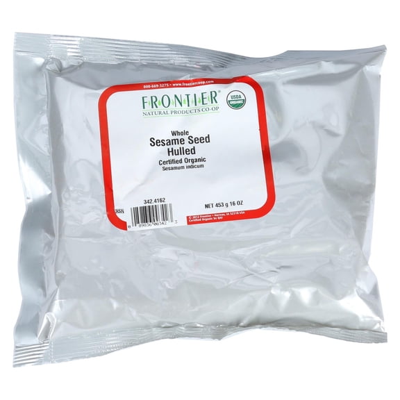 Frontier Natural Products Organic Whole Sesame Seed Hulled, 16 oz (453 g)