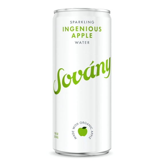 Sovany Green Apple Sparkling Water 4 - 12 fl oz Cans