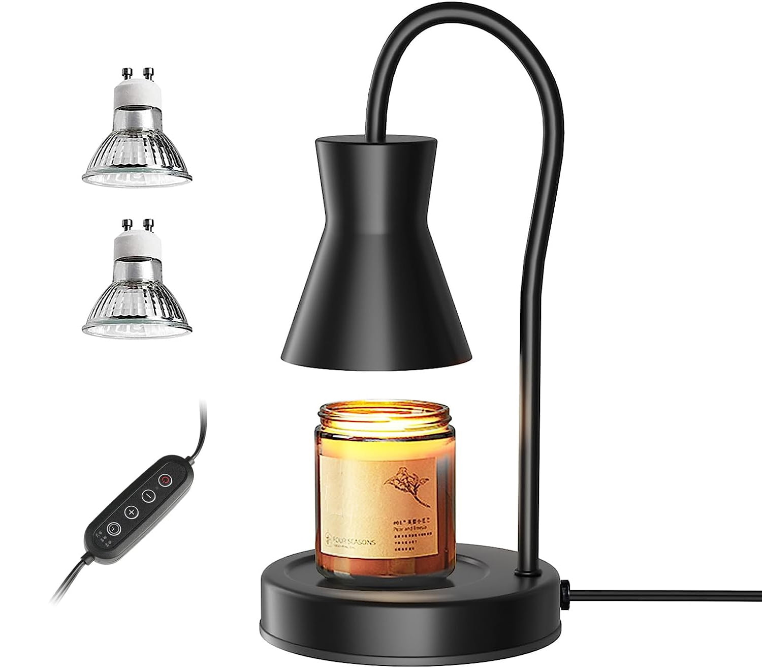 OGEDNAC Candle Warmer Lamp, Dimmable Metal Candle Lamp Warmer Height Adjustable, Compatible with Yankee Candle and 3 Wick Large Jars, Candle Warmer Lamps Scented Wax for Home Decor, Black - Walmart.com